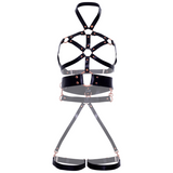 Leg Avenue - Arnes Body Cuero Vegano Agarre Negro M