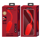 Pretty Love - Huevo Vibrador Con Textura Marina Recargable Rojo