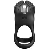Pretty Love - Anillo Vibrador Silas 7 Vibraciones Silicona Negro