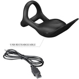 Pretty Love - Anillo Vibrador Silas 7 Vibraciones Silicona Negro