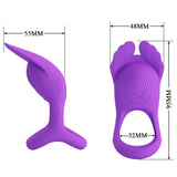 Pretty Love - Anillo Vibrador Silas 7 Vibraciones Silicona Lila