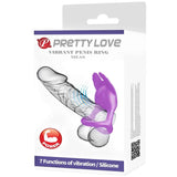 Pretty Love - Anillo Vibrador Silas 7 Vibraciones Silicona Lila