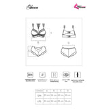 Livco Corsetti Fashion - Palmenom Lc 90614 Sujetador + Panty Negro L/Xl