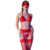 Chilirose - Cr 4467 Set Cuatro Piezas Rojo S/M
