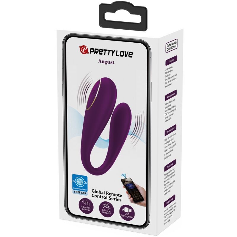 Pretty Love  August Vibrador Doble Placer Global Remote