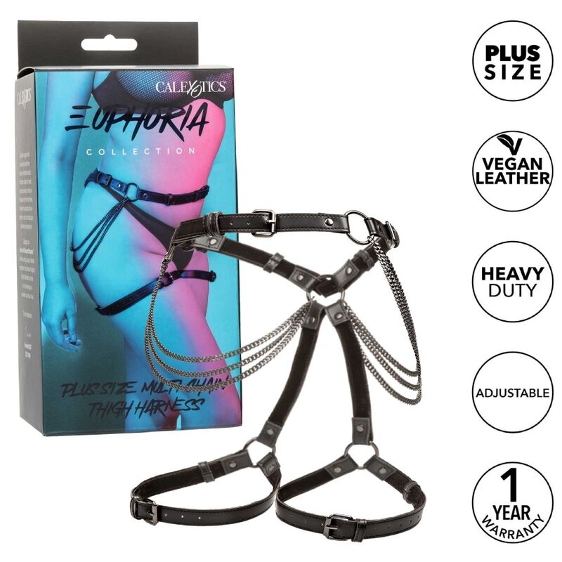 Calexotics - Euphoria Arnés De Muslo Cadena Talla Grande