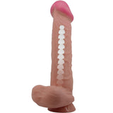 Pretty Love - Sliding Skin Series Dildo Realístico Con Ventosa Piel Deslizante Moreno 26 Cm