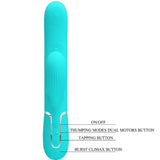 Pretty Love - Perlita Vibrador Punto G 3 En 1 Multifunción Verde Agua