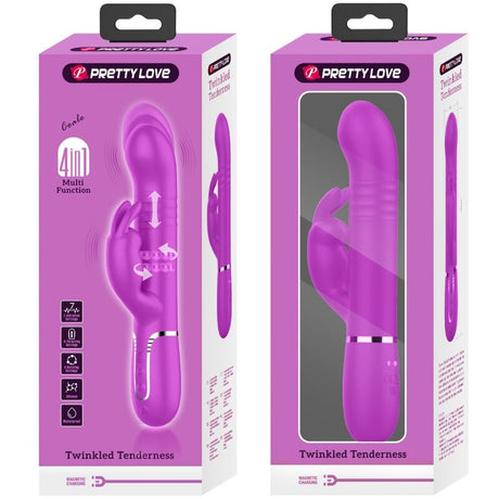 Pretty Love - Vibrador Coale Rabbit Perlas Violeta