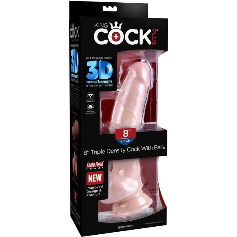 King Cock - Dildo Triple Densidad 18.4 Cm