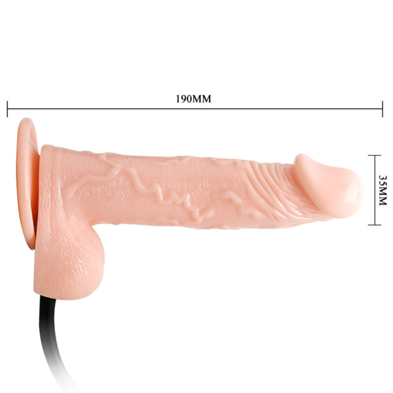 Baile - Inflatable Dildo Hinchable Realistico Con Ventosa 15 Cm