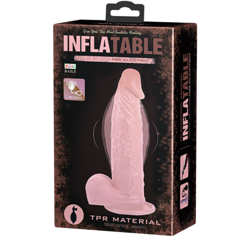 Baile - Inflatable Dildo Hinchable Realistico Con Ventosa 15 Cm