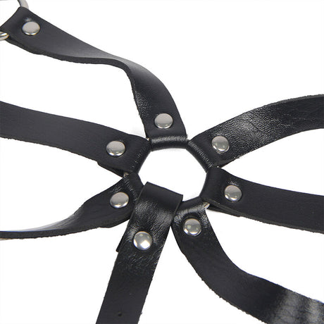 Subblime - Arnés De Cuerpo Correas Ajustable Cuero Negro Talla Única