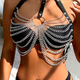 Subblime - Arnés De Pecho Cadenas Anilla Grande Talla Única