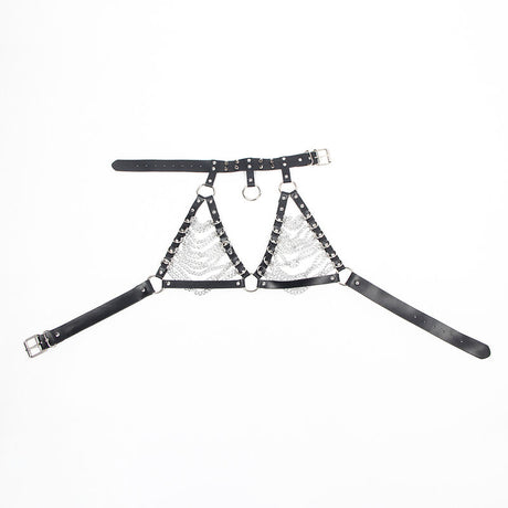 Subblime - Arnés Sujetador Y Collar Con Cadenas Talla Única