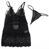 Subblime - Babydoll Con Tirantes Ajustables De Encaje Negro S/M