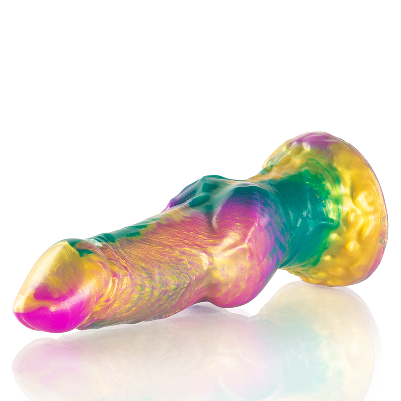 Epic  Iris Dildo Con Testículos Arcoíris De Placer