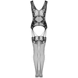 Livco Corsetti Fashion - Julove Bodystocking Negro Talla Única