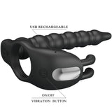 Pretty Love - Blackney Anillo Pene Con Plug Vibrador Negro