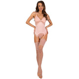 Livco Corsetti Fashion - Persinne Peach Set Corset + Panty + Medias S/M