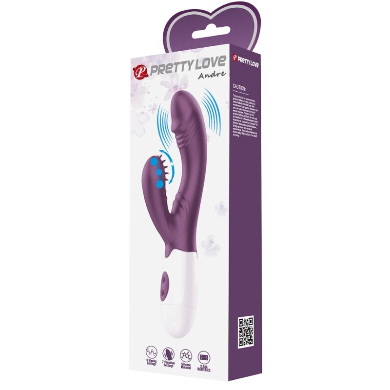 Pretty Love - Andre Vibrador Rabbit & Estimulador Punto G Morado