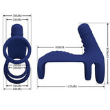 Pretty Love - Elish Anillo Vibrador Con Extensión Azul