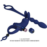 Pretty Love - Ayad Anillo Vibrador Rabbit Con Plug Azul