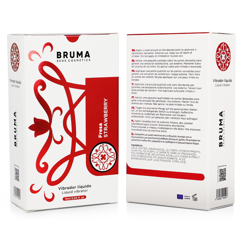 Bruma - Vibrador Líquido Ultra Deslizante Fresa 15 Ml