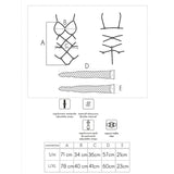 Livco Corsetti Fashion - Thiara Lc 20213 Set Body + Medias Negro L/Xl