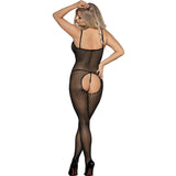 Subblime - 951726 Bodystocking Crotchless De Rejilla Elstico Negro Talla Única