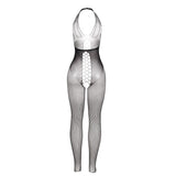 Subblime - 951832 Bodystocking Espalda Abierta Y Detalles Entrecruzados Negro Talla Única