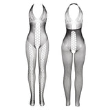 Subblime - 951832 Bodystocking Espalda Abierta Y Detalles Entrecruzados Negro Talla Única