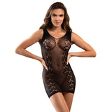 Subblime - 952167 Bodystocking De Rejilla Corto Elstico Negro Talla Única