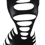 Subblime - 952266 Bodystocking De Rejilla Elstico Manga Larga Negro Talla Única