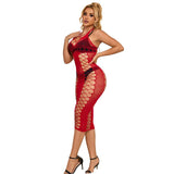 Subblime - 952327 Vestido De Rejilla Largo Rojo Talla Única