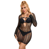 Subblime - 952464 Bodystocking De Rejilla Negro Talla Única
