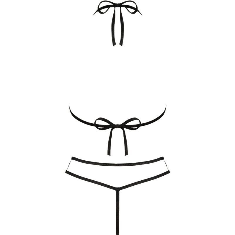 Livco Corsetti Fashion - Jimena Lc 20216 Sujetador + Tanga Negro Talla Única