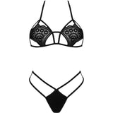 Livco Corsetti Fashion - Jimena Lc 20216 Sujetador + Tanga Negro Talla Única