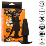 Calexotics - Rock Bottom Plug Anal Cónico 10 Vibraciones Silicona Negro
