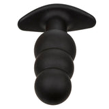 Calexotics - Rock Bottom Plug Anal Con Cuentas 10 Vibraciones Silicona Negro