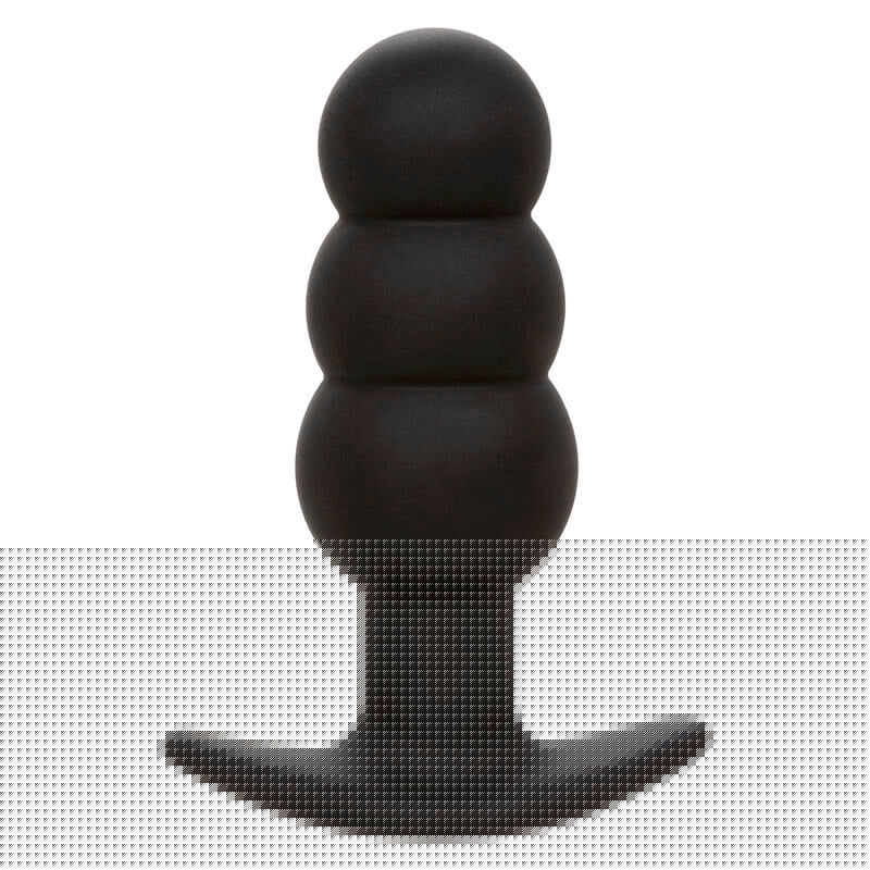 Calexotics - Rock Bottom Plug Anal Con Cuentas 10 Vibraciones Silicona Negro