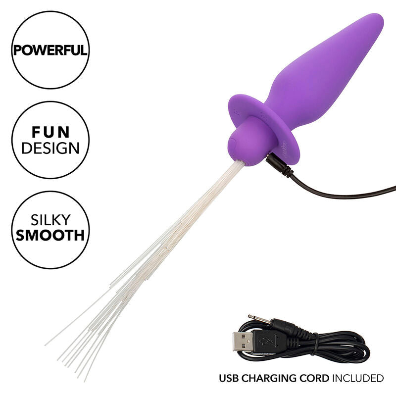 Calexotics - Southern Lights Light Up Plug Anal Con Luces 10 Vibraciones Silicona Violeta