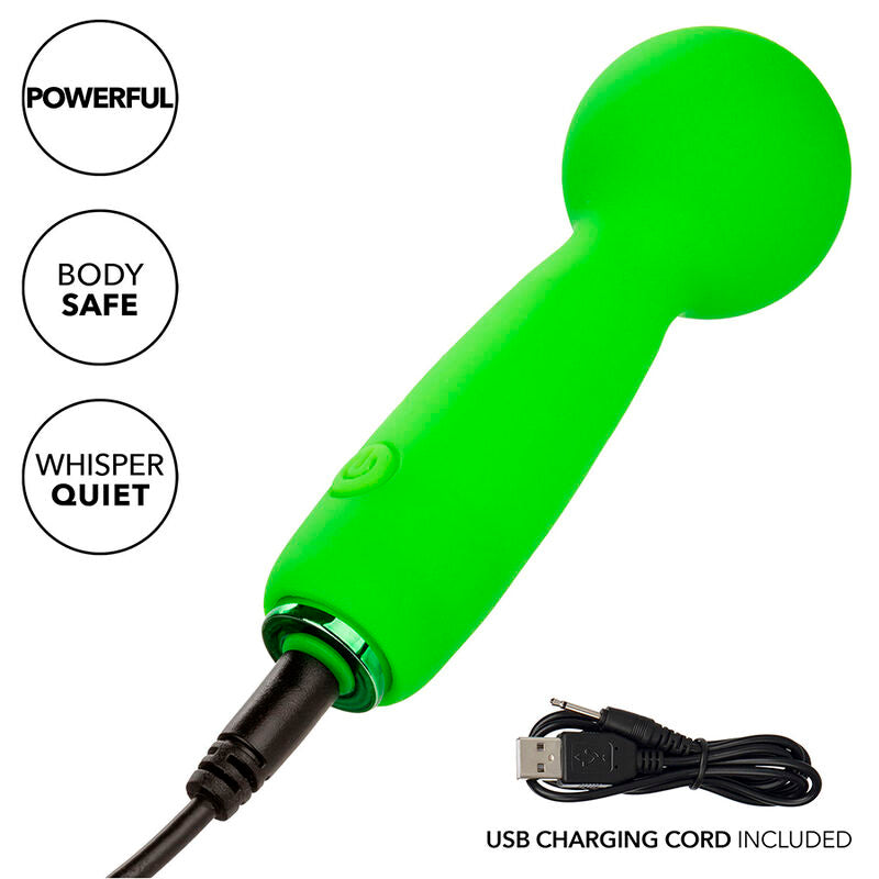 Calexotics - Neon Vibes The Bubbly Vibe Mini Masajeador 10 Vibraciones Verde
