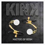 Kink - Pinzas Para Pezones Doradas Con Colgante De Vidrio 6 Cm