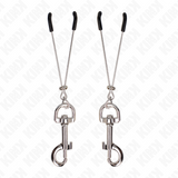 Kink - Pinzas Para Pezones Fina Con Gancho Plateado 7 Cm