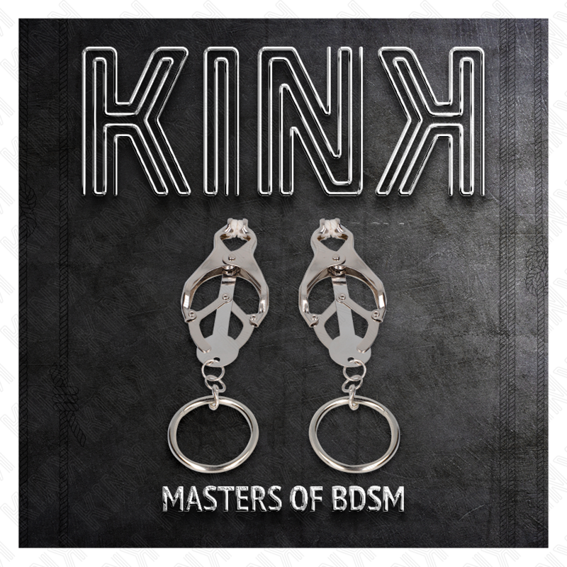 Kink - Pinzas Para Pezones Estilo Japonés Con Aros Plateado