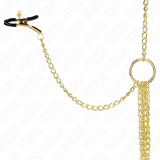 Kink - Pinzas Para Pezones Y Clítoris 4 Enganches Ajustable Dorado