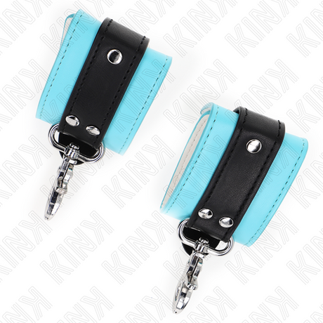 Kink - Muñequeras Con Cierre Premium Negro / Azul Ajustable 21-28 Cm X 5.5 Cm