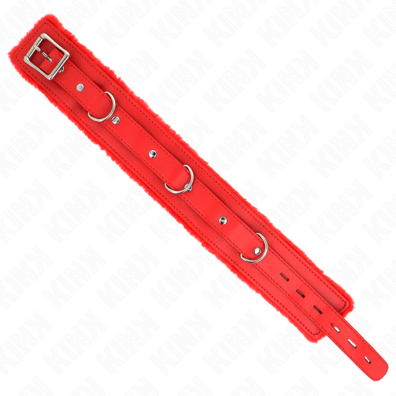 Kink - Collar Con Correa 65 Cm Con Restricciones Rojo Ajustable 36-42 Cm X 5.5 Cm