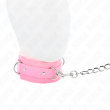 Kink - Collar Con Correa 65 Cm Con Restricciones Rosa Ajustable 36-42 Cm X 5.5 Cm